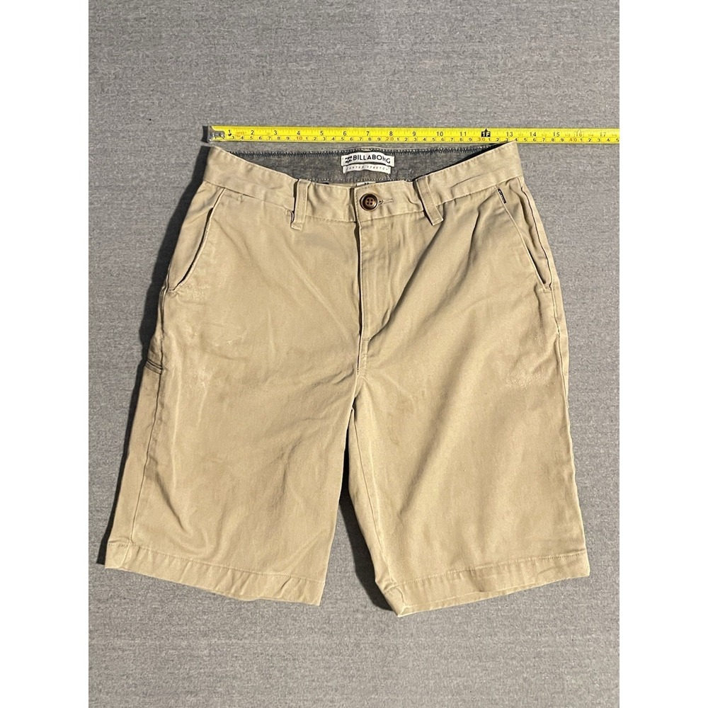 Billabong Carter Stretch Khaki Shorts‎ Size 27 Casual Surf Skate Chino Shorts
